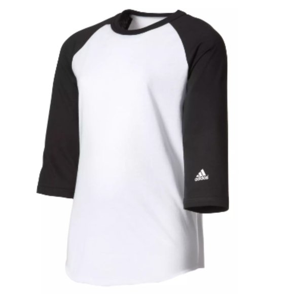 adidas Other - Adidas White with Black Youth ¾ Sleeve Baseball Practice Shirt BNWT Size L